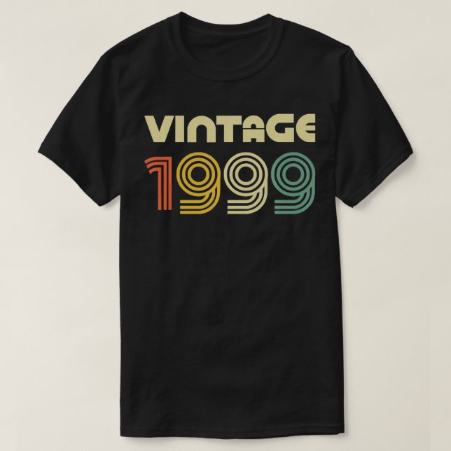 T-shirt Vintage 1999 22e cadeau d'anniversaire (Design devant)