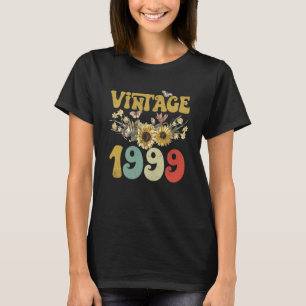 T-shirt Vintage 1999 Papillon tournesol Retro Super 24e