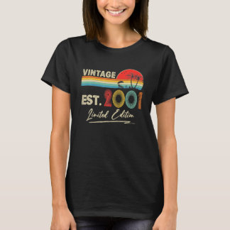 T-shirt Vintage 2001 21e anniversaire Décorations 21 anniv
