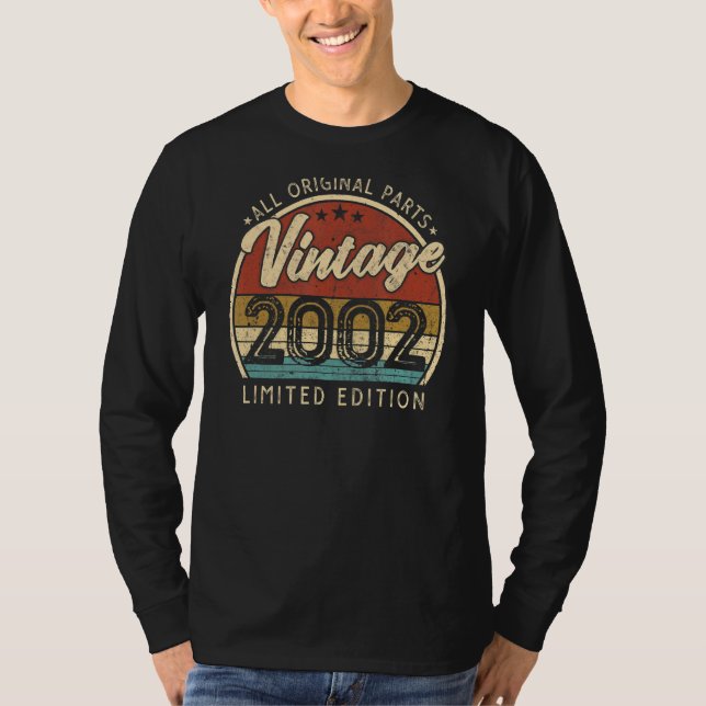T-shirt Vintage 2002 20 ans 20e anniversaire (Devant)