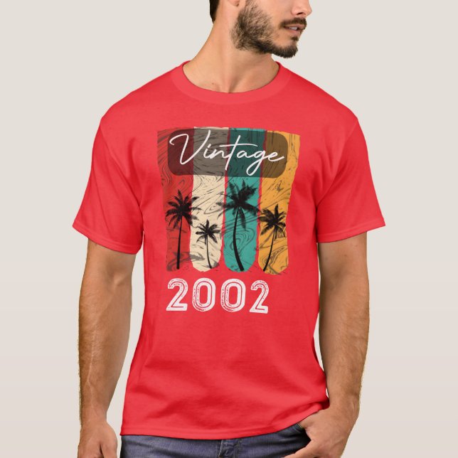 T-shirt Vintage 2002 nés en 2002 amis (Devant)