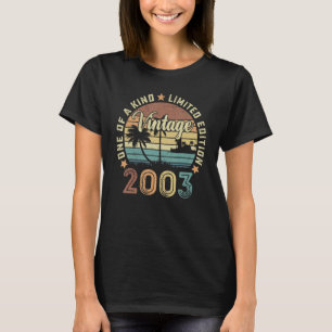 T-shirt Vintage 2003 Anniversaire 19e anniversaire 19 ans