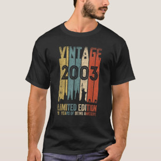 T-shirt Vintage 2003 Limited Edition Cadeaux d'anniversair