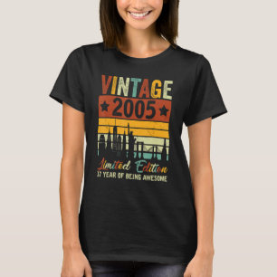 T-shirt Vintage 2005 17 Ans 17ème Anniversaire