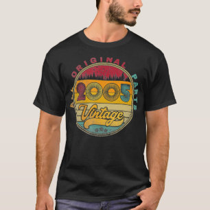 T-shirt Vintage 2005 17e anniversaire Cadeau 17 ans Homme