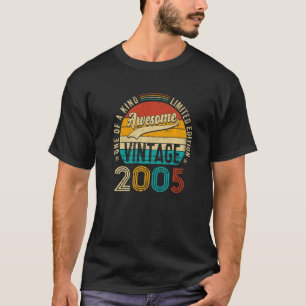 T-shirt Vintage 2005 Anniversaire 17 Ans Amusant 17ème Ann
