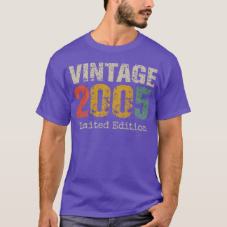 T-shirt Vintage 2005 Limited Edition – 21st Birthday Retro