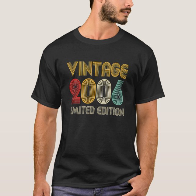 T-shirt Vintage 2006 16 Ans 16e Anniversaire (Devant)
