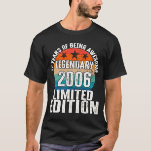 T-shirt Vintage 2006 Légendaire Anniversaire de 17 ans 1