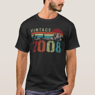 T-shirt Vintage 2008 14 Ans 14E Anniversaire Tee Limite