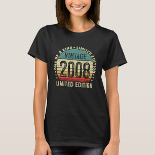 T-shirt Vintage 2008 15e anniversaire 15 ans garçon