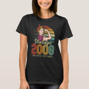 T-shirt Vintage 2008 2008 14e anniversaire 14 ans