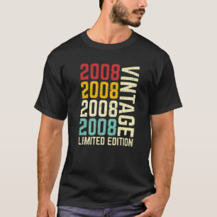 T-shirt Vintage 2008 Limited Edition 13E Anniversaire 13 A
