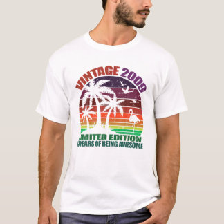 T-shirt Vintage 2009, 13E Anniversaire, Ados Garçons Fille