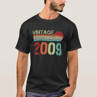 T-shirt Vintage 2009 13E Cadeau Anniversaire Hommes Femmes