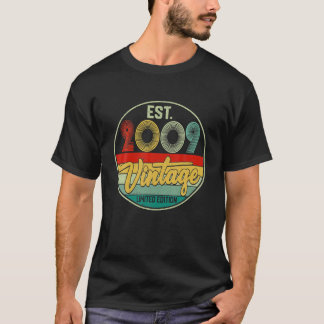 T-shirt Vintage 2009 13ème anniversaire Décorations garçon