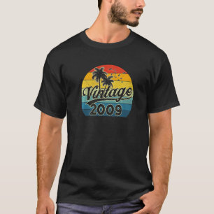 T-shirt Vintage 2009 Fabriqué en 2009 14e anniversaire  14