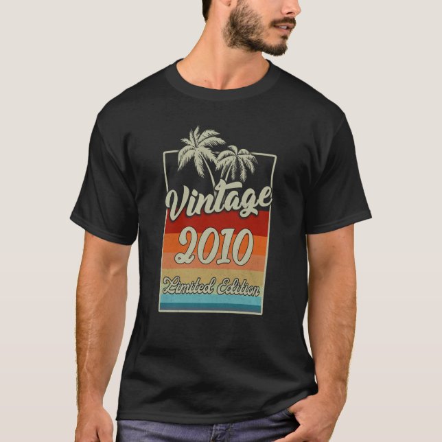T-shirt Vintage 2010 13 ans 13e anniversaire (Devant)