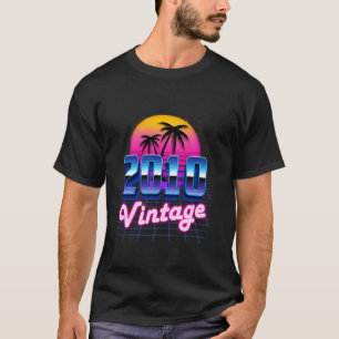 T-shirt Vintage 2010 Anniversaire 15 Ans 80's Rétro Palmie