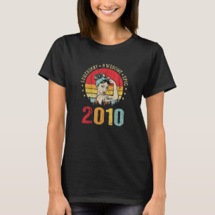 T-shirt Vintage 2010 Anniversaire légendaire émouvant depu