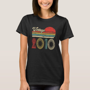 T-shirt Vintage 2010 Fabriqué En 2010 12ème Anniversaire 1