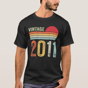 T-shirt Vintage 2011 Funny 11 Ans Garçons Et Filles 11T
