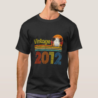 T-shirt Vintage 2012 10 Ans Hommes Et Femmes 10ème Bir