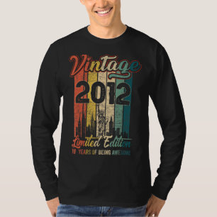 T-shirt Vintage 2012 10ème Anniversaire 10 Année D'Être Aw
