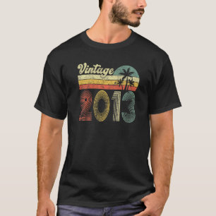 T-shirt Vintage 2013 Fabriqué En 2013 9E Anniversaire 9 An