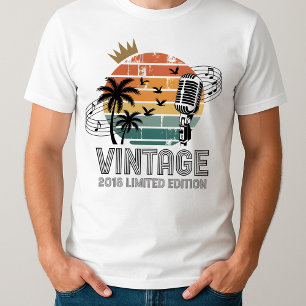 T-shirt Vintage 2016 Limited Edition Hommes Femmes Anniver