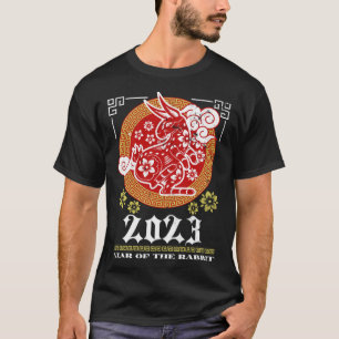 T-shirt Vintage 2023 Chine Zodiac Rabbit Design Rétro