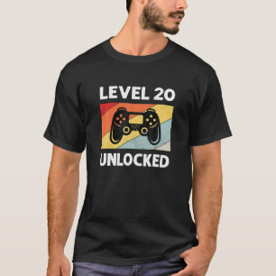 T-shirt Vintage 20e anniversaire Jeu 20 ans Joueur Mens Ga