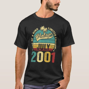 T-shirt Vintage 21 Ans Juillet 2001 Décorations 21ème Bi
