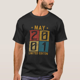 T-shirt Vintage 21St Birthday May 2001 Born In 2001 21 Yrs
