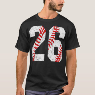 T-shirt Vintage 26 Laces Baseball Baseball Maman Jersey Lo