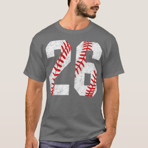 T-shirt Vintage 26 Laces Baseball Baseball Maman Jersey Lo