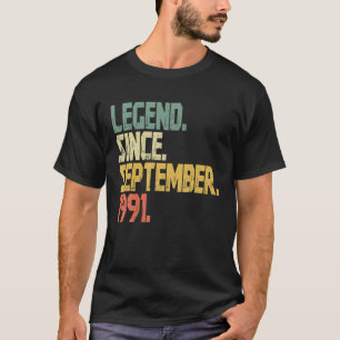 T-shirt Vintage 30 ans - Drôle légende depuis septembre