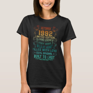 T-shirt Vintage 30 ans vieux octobre 1992 30e anniversaire