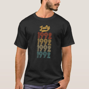 T-shirt Vintage 30e anniversaire Juillet 1992 30 ans