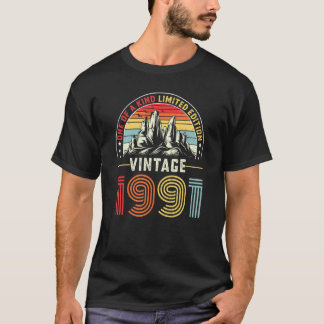 T-shirt Vintage 31 Ans 1991 31E Anniversaire Pour Hommes