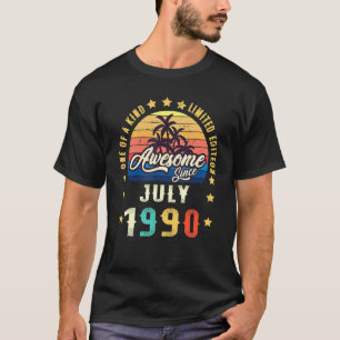 T-shirt Vintage 32ème anniversaire stupéfiant depuis Juill