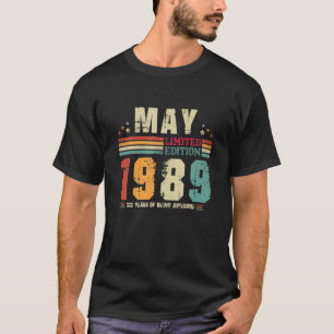 T-shirt Vintage 33 Ans Rétro Anniversaire Magnifique Depui