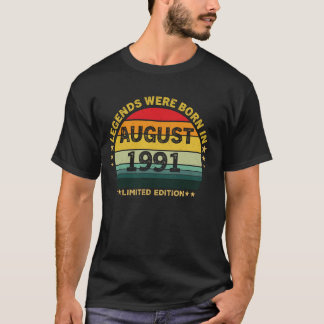 T-shirt Vintage 33ème Anniversaire Légendes Sont Nés En Ao