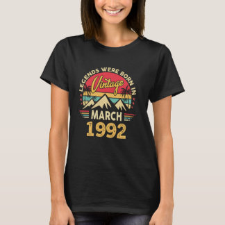 T-shirt Vintage 33th Birthday Legends Were Born In March 1