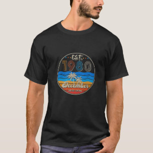 T-shirt Vintage 42E Anniversaire Né En Décembre Est.1980 4