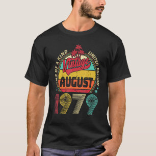 T-shirt Vintage 43ème Anniversaire Awesome Depuis Août 197