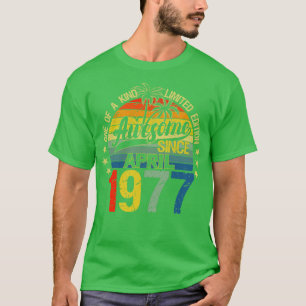 T-shirt Vintage 45 Ans Avril 1977 Décorations 45e B