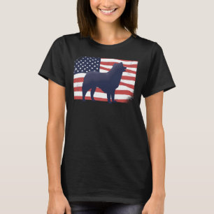 T-shirt Vintage 4 juillet Golden Retriever Patriotic Ame