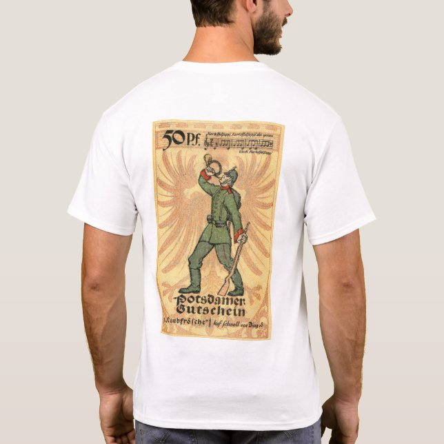 T-shirt vintage 50 Pfennig Notgeld Potsdam (Dos)
