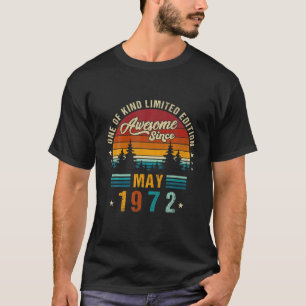 T-shirt Vintage 50Th Birthday Awesome Since May 1972 Epic
